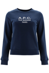 Apc Tina Logo-embroidered Cotton Sweatshirt In Blue