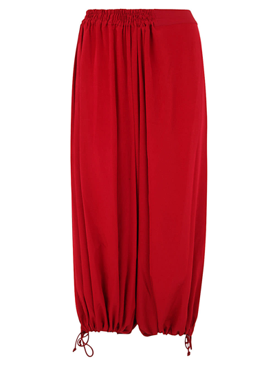 Y's Black Balloon Trouser In Red