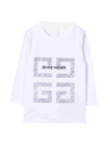 Givenchy Logo-print Long-sleeve T-shirt In Bianco