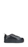 Puma Sneakers Mayze Santa Cruz Leather Black Violet In Black
