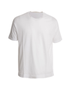 Fedeli Man Basic T-shirt In White Organic Cotton In White