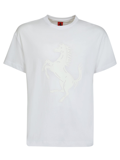 Ferrari T-shirt In White Cotton