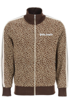 Palm Angels Leopard Tech Jersey Track Jacket In Neutrals/brown