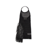 Alyx Fringed Crocheted Cotton-blend Mini Dress In Black
