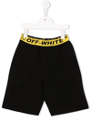 OFF-WHITE KIDS BLACK OFF INDUSTRIAL SPORTS SHORTS