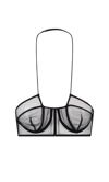 Nensi Dojaka Mesh Balconette Bra In Black