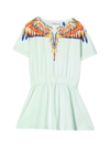 Marcelo Burlon County Of Milan Wings-print Elasticated Waistband Dress In Green