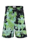Ami Alexandre Mattiussi Cotton Denim Bermuda Shorts In Green/black