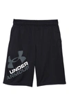 Under Armour Kids' Ua Prototype 2.0 Performance Athletic Shorts In Black/ Pitch Gray