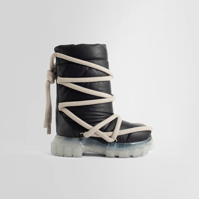 Rick Owens Lunar Tractor Padded Boots In Black
