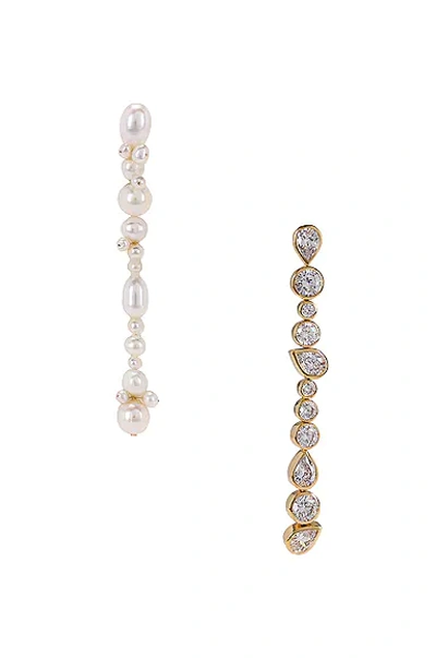 Completedworks Cz Stone Drop Earrings In Gold