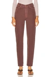 Mother Snacks! High Waisted Twizzy Skimp French Roast Jeans In French Roast