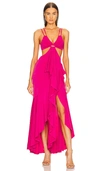 Michael Costello X Revolve Trent Gown In Hot Pink