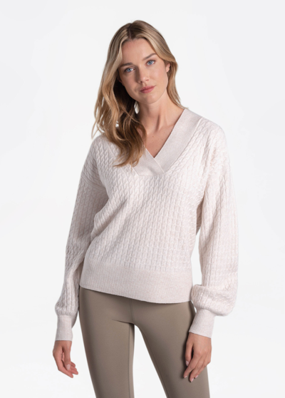Lole Camille Pullover Sweater In Dew Heather