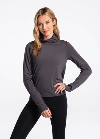 Lole Performance Wool Turtle Neck In Magnet