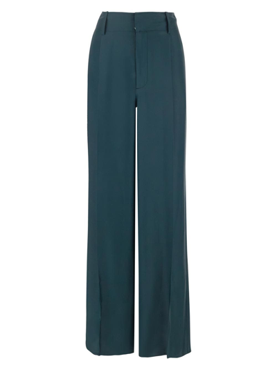 Bottega Veneta Wide Leg Trousers In Green