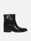 Isabel Marant Susee Leather Ankle Boots In Nero