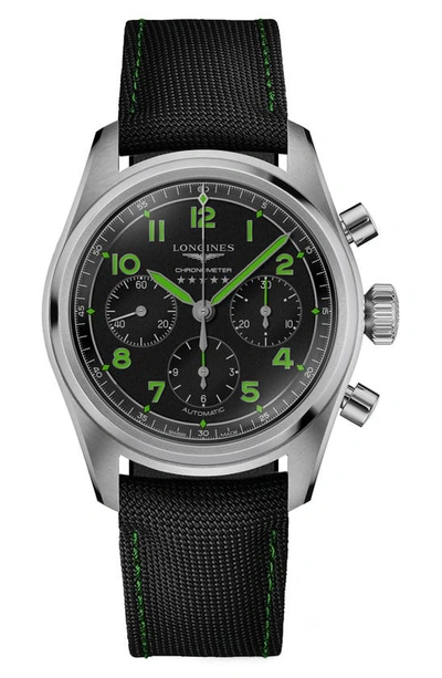 Longines Spirit 42mm Titanium Pioneer Edition Timepiece In Black