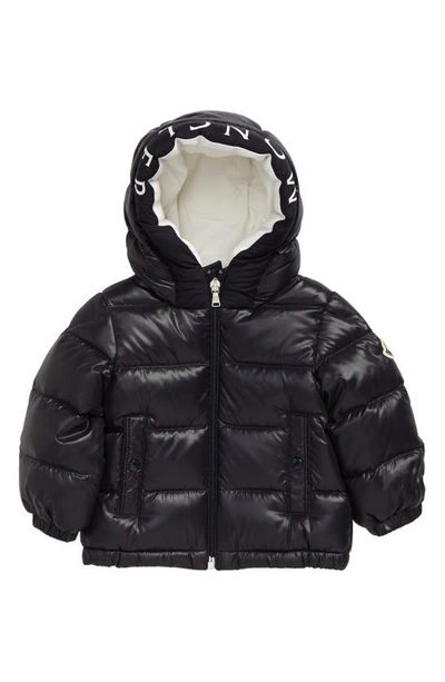 Moncler Kids' Salzman Hooded Puffer Jacket In Blu