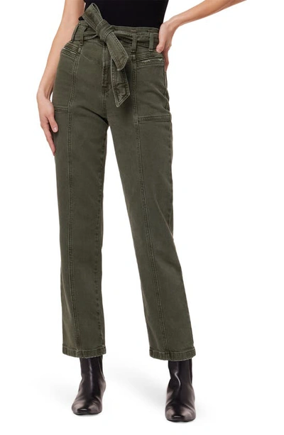 Hudson Belted Utility Ankle Straight Leg Jeans In Rifle Green