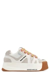 Naked Wolfe Slide Platform Sneakers In White