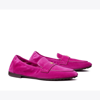 Tory Burch Round-toe Suede Ballet Loafers In Fuchsia