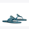Tory Burch Miller Soft Patent Leather Sandal In Brisk Blue