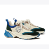 Tory Burch Good Luck Trainer Sneakers In Silvestre / New Ivory / Royal Blue