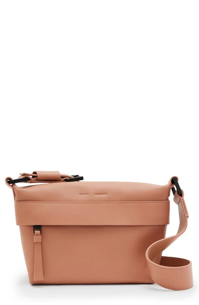 Allsaints Colette Leather Crossbody Bag In Elasto Pink