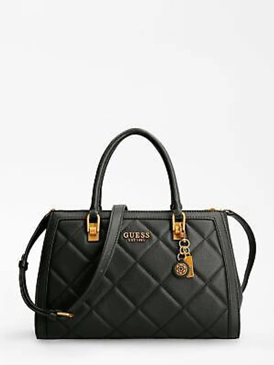 Pre-owned Guess Abey Qb855806 Bag Shopper Bag Black