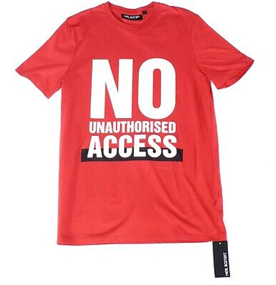 Pre-owned Neil Barrett Mens T-shirt Red Usa Size Medium M Graphic Short Sleeve $375 561