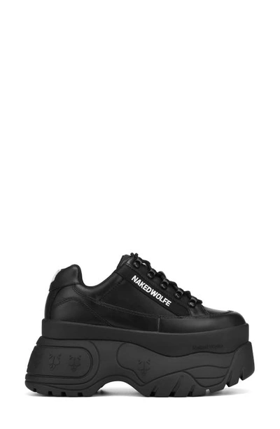 Naked Wolfe Sprinter Mega Platform Sneaker In Black