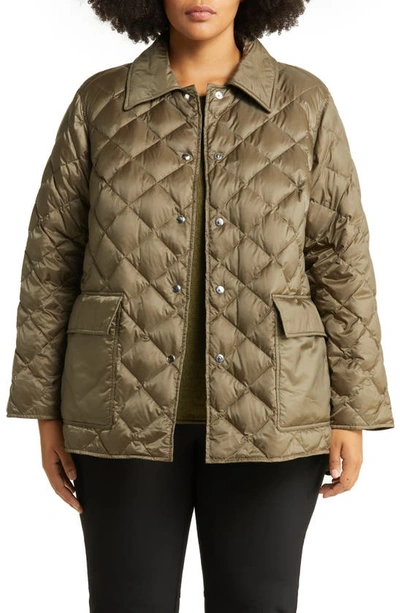 Lafayette 148 Water Repellent Reversible Quilted Down Jacket In Ficus