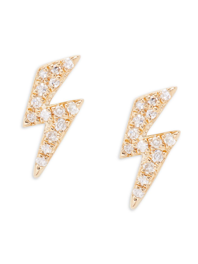 Effy Eny Women's 14k Goldplated & 0.9 Tcw Diamond Lightning Stud Earrings In Silver
