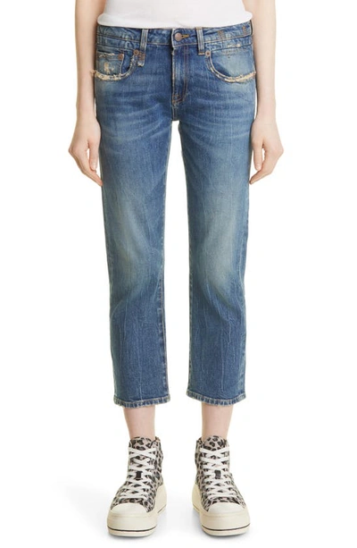 R13 Straight Leg Boy Jeans In Blue