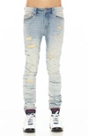 Cult Of Individuality Punk Nomad Distressed Super Skinny Jeans In Blue