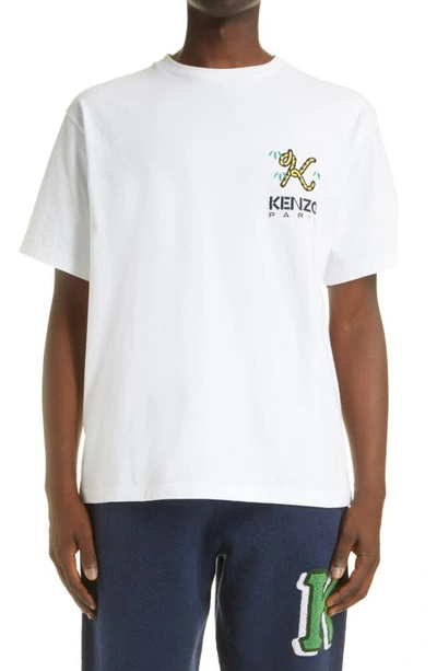 Tintoria Mattei Crest Logo Oversize Cotton Graphic Tee In White
