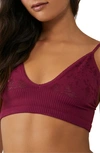 Free People Feels Right Bralette In Pomegranate