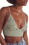 Free People Feels Right Bralette In Washed Army