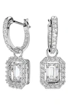 Swarovski Silver-tone Millenia Crystal Drop Earrings In White