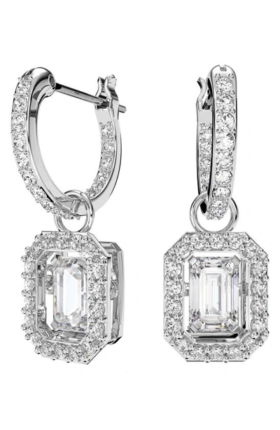 Swarovski Silver-tone Millenia Crystal Drop Earrings In Rhodium