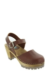 Mia Abba Sandal In Brown Leather