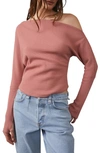 Free People We The Free Fuji Off The Shoulder Thermal Top In Rosie