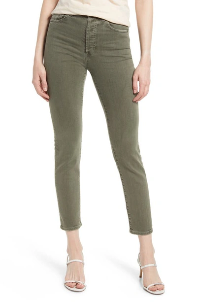 Ag The Alexxis Slim Straight Leg Jeans In 3 Years Sulfur Armory Green