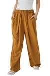 Free People Nothin To Say Pleat Trousers In Bombay Brown