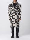 Gcds Monogram-print Single-breasted Coat In Multicolor