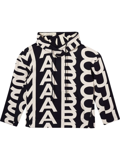 Marc Jacobs Monogram-print Relaxed-fit Cotton-jersey Hoody In Nero
