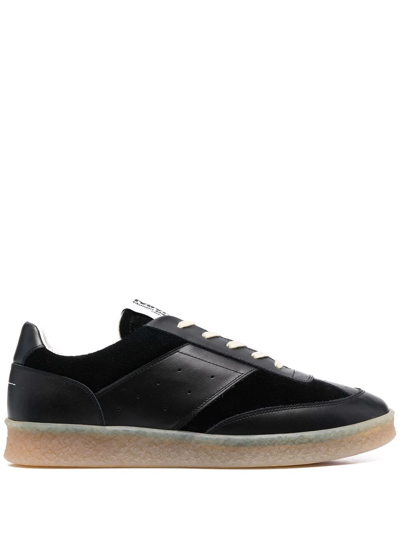 Mm6 Maison Margiela Lace-up Low-top Trainers In Black