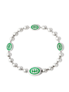Gucci Interlocking G Boule Chain Bracelet In Weiss