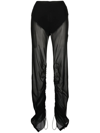 Dion Lee Black Drape Gather Trousers In Black